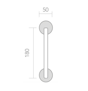 Round aluminum rosette handle