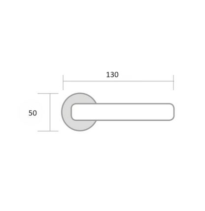 Round rosette handle in Zamak