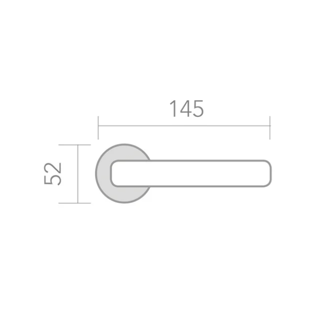 Round aluminum rosette handle