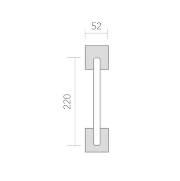 Zamak square rosette handle