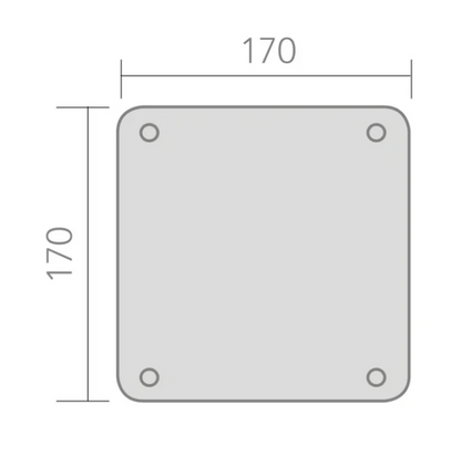 Square plate handle in Stainless Steel