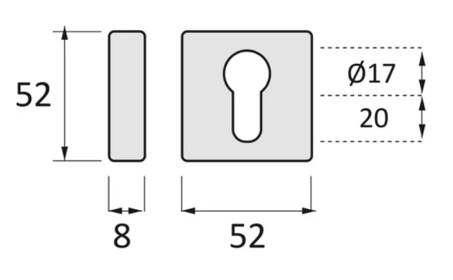 Pear keyhole ø52