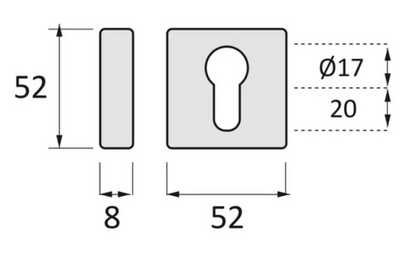 Pear keyhole ø52