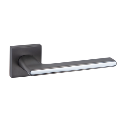 Square rosette handle in Zamak