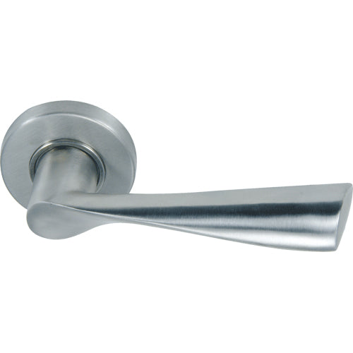 Round rosette handle in Stainless Steel