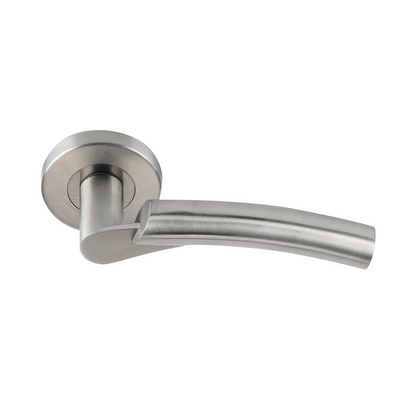 Round rosette handle in Stainless Steel