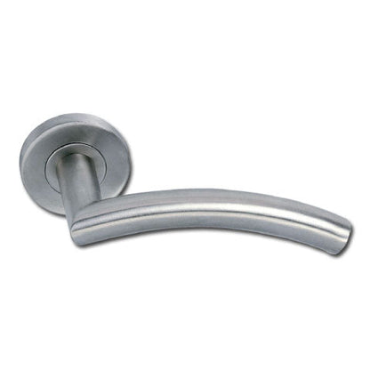 Round rosette handle in Stainless Steel