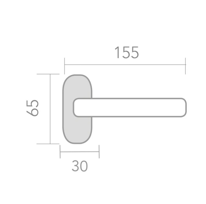 Round rosette handle in Stainless Steel