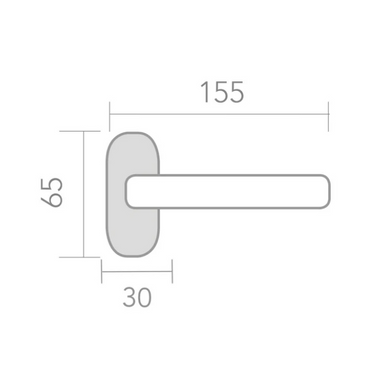 Round rosette handle in Stainless Steel