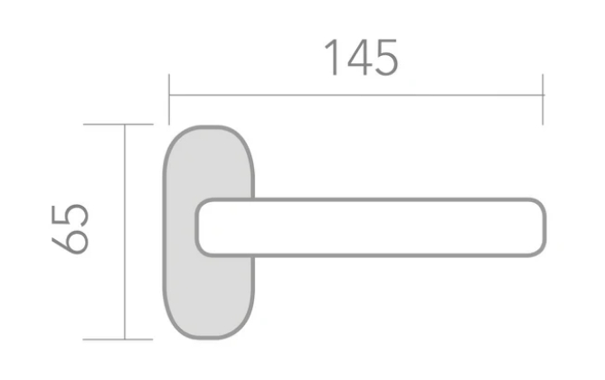 Round rosette handle in Stainless Steel