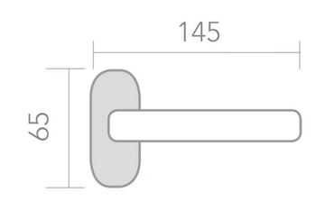 Round rosette handle in Stainless Steel