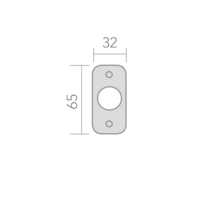 Tirador rectangular en Aluminio