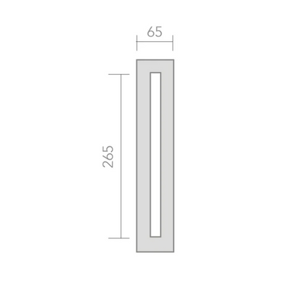 Placa rectangular en Acero Inoxidable