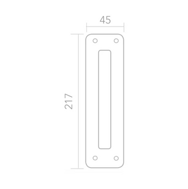 Stainless steel rectangular plate handle